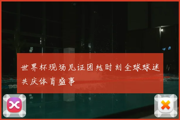 世界杯现场见证团结时刻全球球迷共庆体育盛事